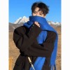 Unisex Premium Blue Scarf - Korean Style Thick Warm Solid Color Long Winter Neck Scarf