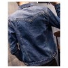 Men's Long Sleeve Casual Jacket,Cotton Solid Blue