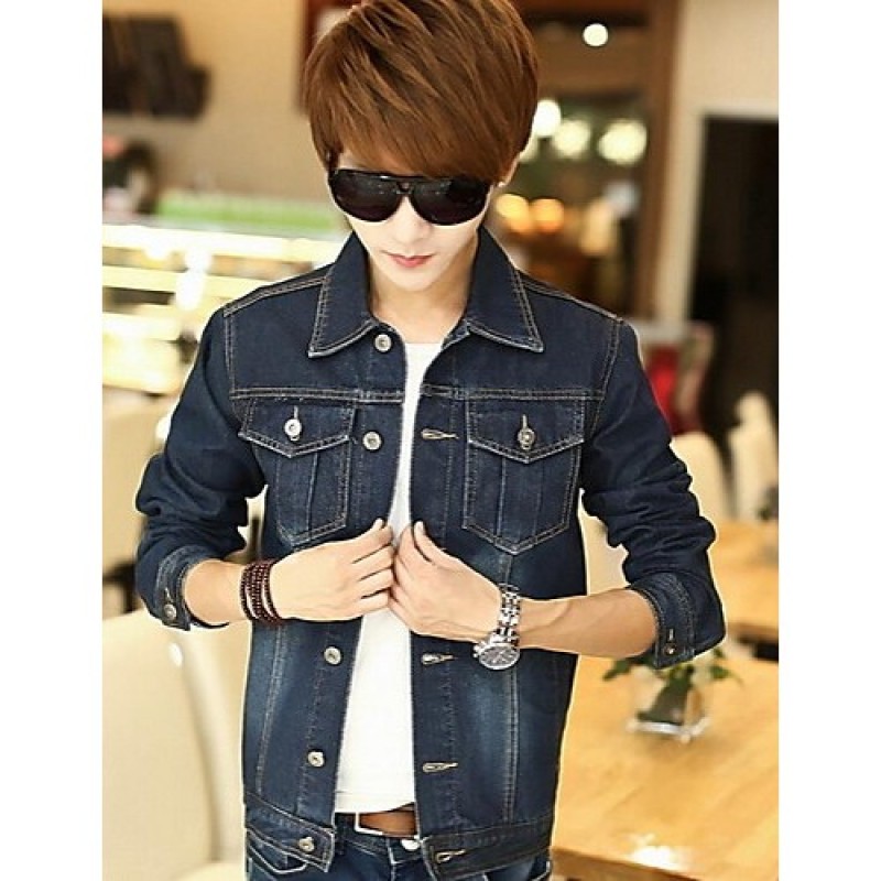 Men's Print Long Sleeve Jacket,Cotton Casual / Plus Sizes Tops Men's Print Long Sleeve Jacket,Cotton Casual / Plus Sizes Tops