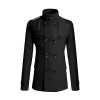 Men's Casual/Daily / Work Simple Trench Coat,Solid Stand Long Sleeve Fall / Winter Blue / Black / Brown / Gray Others Medium-2