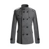 Men's Casual/Daily / Work Simple Trench Coat,Solid Stand Long Sleeve Fall / Winter Blue / Black / Brown / Gray Others Medium-2