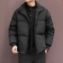 Men's Light Mature Style Duck Down Jacket - Stand Collar Short Warm Winter Coat