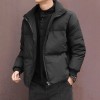 Men's Light Mature Style Duck Down Jacket - Stand Collar Short Warm Winter Coat
