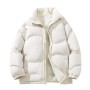 Unisex Oversized Puffer Jacket - Stand Collar Thickened Warm Winter Couple Coat