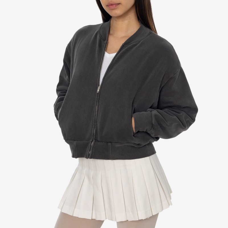ALP375GD - Alpine Fleece Zip Up Cropped Bomber