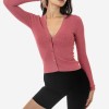 RFK218 - Viscose Nylon V-Neck Cardigan