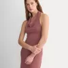 Cowlneck Halter Dress in Butterknit