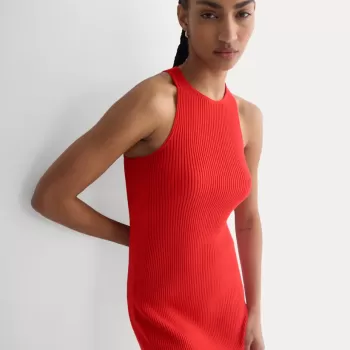 Cutaway Ribbed Midi Dress