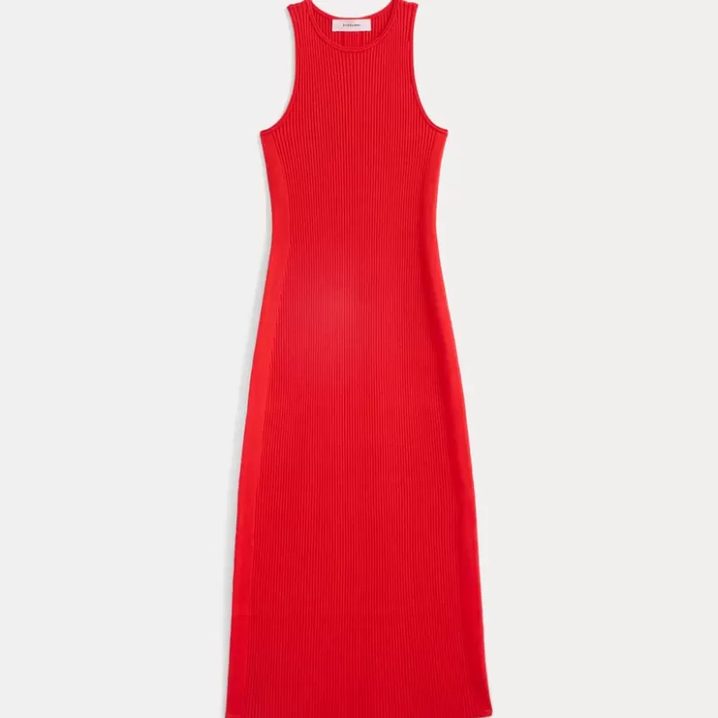 Cutaway Ribbed Midi Dress