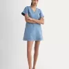 Denim Short-Sleeve Dress