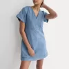 Denim Short-Sleeve Dress