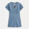 Denim Short-Sleeve Dress
