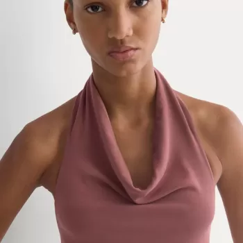 Halter Cowlneck Top in Butterknit