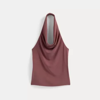 Halter Cowlneck Top in Butterknit