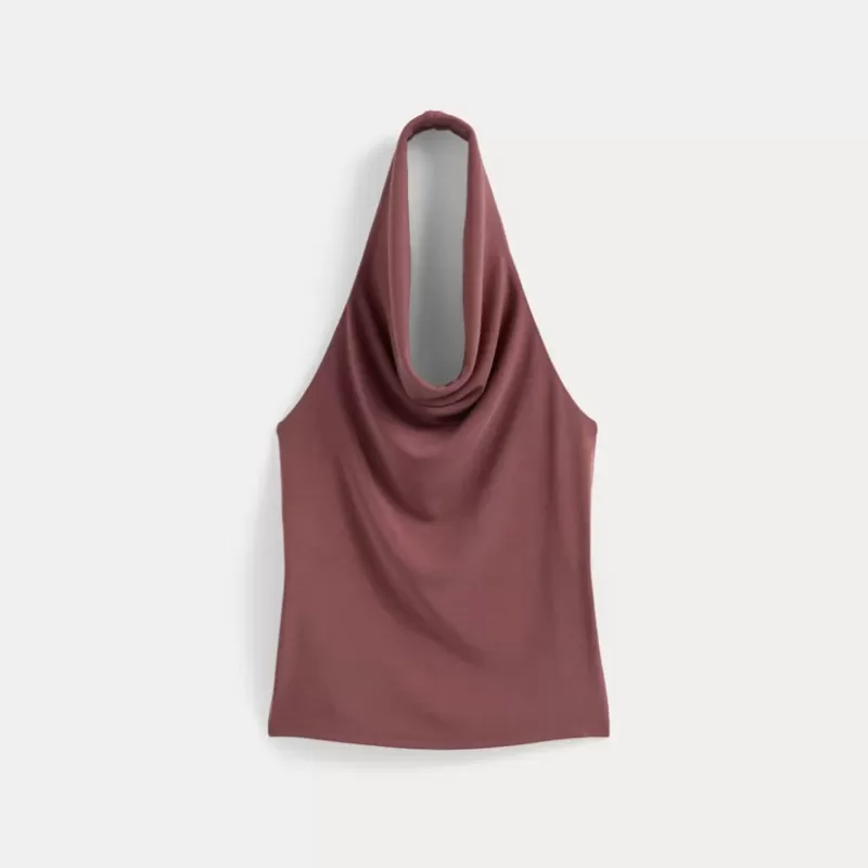 Halter Cowlneck Top in Butterknit