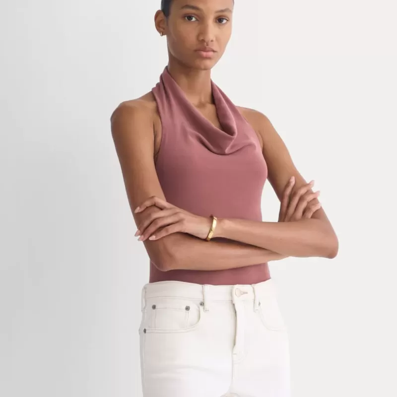 Halter Cowlneck Top in Butterknit
