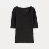 The Luxe Rib Scoop-Neck Tee
