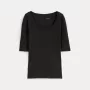 The Luxe Rib Scoop-Neck Tee