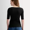 The Luxe Rib Scoop-Neck Tee
