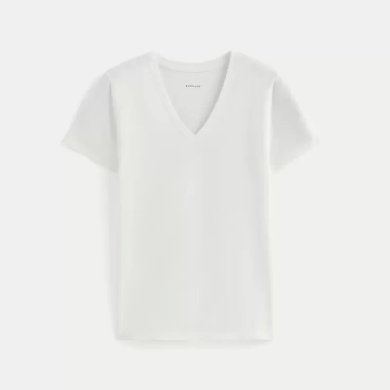 The Slim V-Neck Tee in Essential Cotton