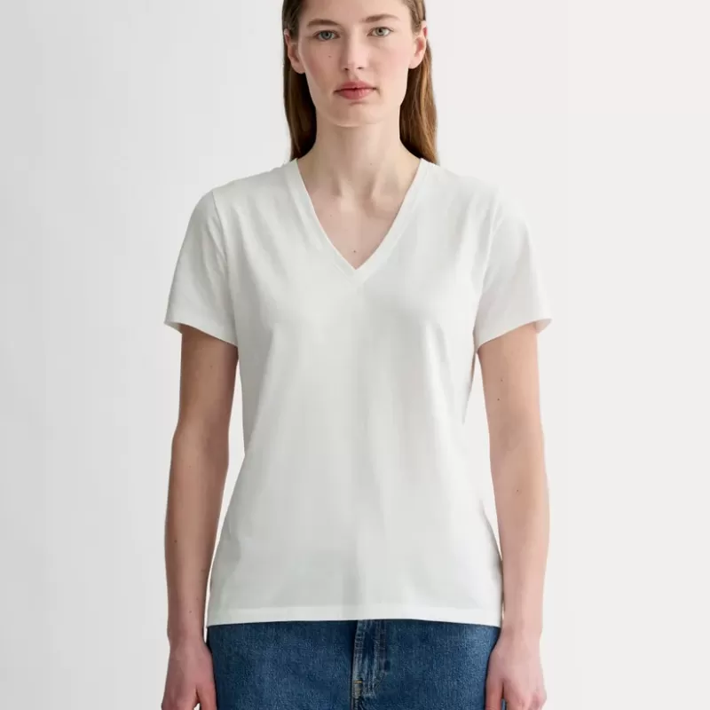 The Slim V-Neck Tee in Essential Cotton