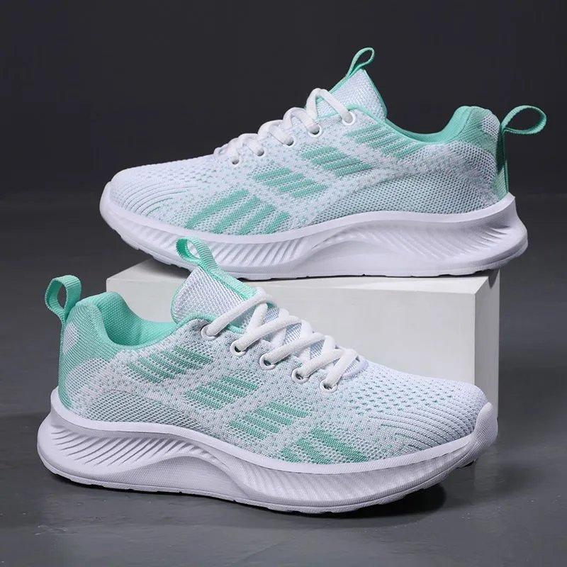 2026 New Women's Spring & Autumn White Sneakers Lightweight Breathable Anti-slip Mesh Casual Shoes